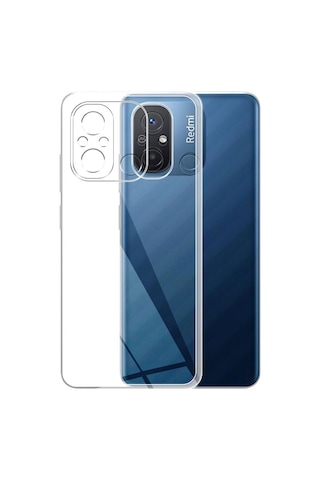 Logis Redmi 12c Kılıf Süper Silikon Şeffaf Şeffaf