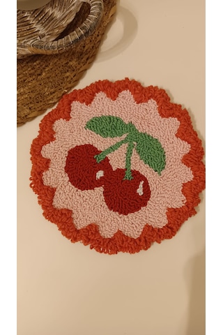 Kiraz Desenli Takı Matı 15 CM