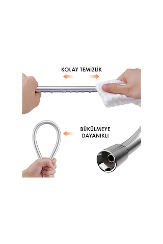 Adell Utra Flex Duş Hortumu - Parlak Krom- 150 Cm. 1/2-1/2 15757021