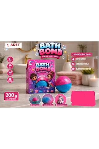 Banyo Topu Banyoda Köpüren Renkli Banyo Topu Oyuncak Banyo Topu 200 Gr 1 Adet