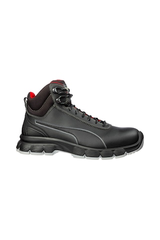 Puma Safety Condor Mid Siyah Çelik Burunlu Nubuk Deri İş Ayakkabısı S3 Src Esd Siyah