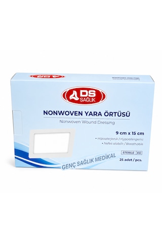 Ds Sağlık Nonwoven Yara Örtüsü 9cm 15cm 25'li