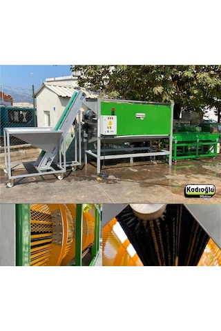 Kadıoğlu Magnum 3 - 3 Metre Çift Tamburlu Fırçalı Yatay Ceviz Soyma Makinesi
