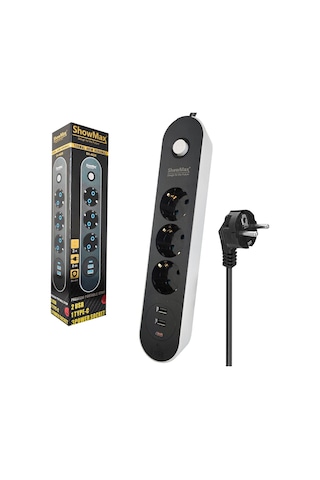 Showmax Sh-4628 Termal Akım Korumalı 2 Metre Priz Showmax Sh-4628 Termal Akım Korumalı 2 Metre Priz