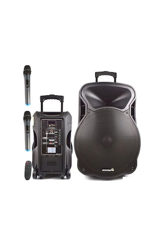 Osawa OSW-9135 150 W UHF 2x El Mikrofon Portatif Taşınabilir Anfi Ses Sistemi