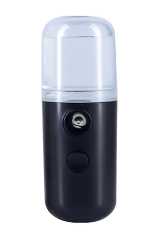 Vkemall Siyah Mini Taşınabilir Nano Sprey Cilt Nemlendirici, 30ml Su Deposu, Tek Tuşlu Kontrol, Soğuk Buhar, Makyajı Bozmayan Güzellik Aleti