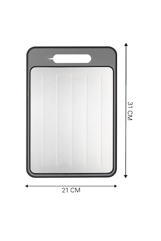 Valletta Florena Bıçak Bileme Aparatlı Çift Taraflı Kesme Tahtası