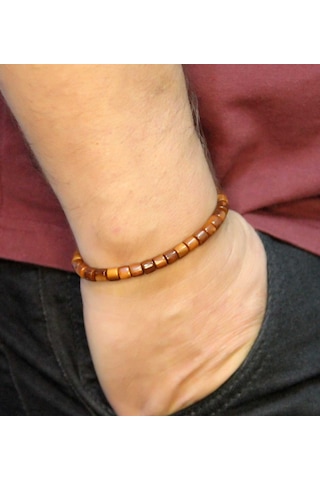 Doğal Kuka Ağacı Erkek Asansörlü Ayarlanabilir 33'lük Tesbih Bileklik Eub121