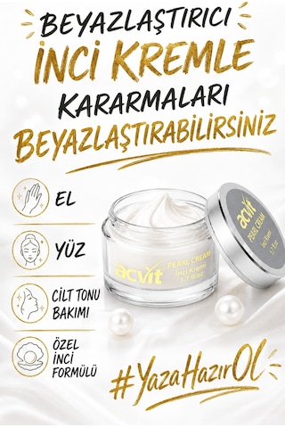 Acvit Cilt Tonu Renk Açıcı İnci Krem 50 ML