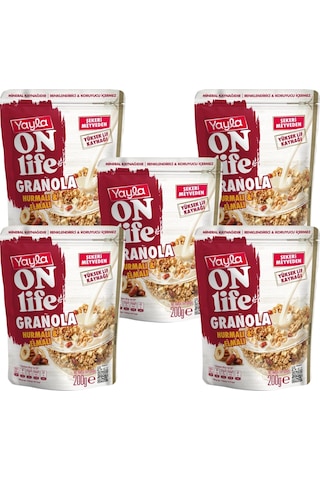Yayla Onlife Hurmalı Ve Elmalı Granola 200 G X5