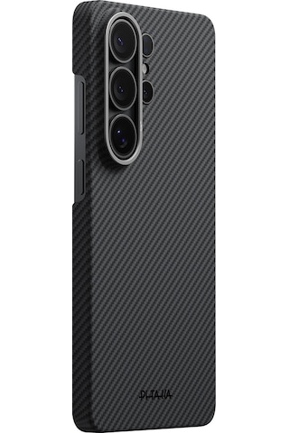 Samsung Uyumlu Galaxy S26 Ultra Kılıf M-safeli 600d Aramid Fiber Pitaka Ultra-slim Classic Twill Kapak Siyah-gri Siyah - Gri