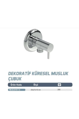 Maxiflow Tm04810312 Çubuk Klozet Taharet Ara Musluğu Rozetli 4 Adet Krom