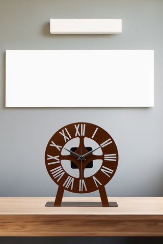 Roma Model Metal Lazer Kesim Akar Sessiz Mekanizmalı Masa Saati Bakır