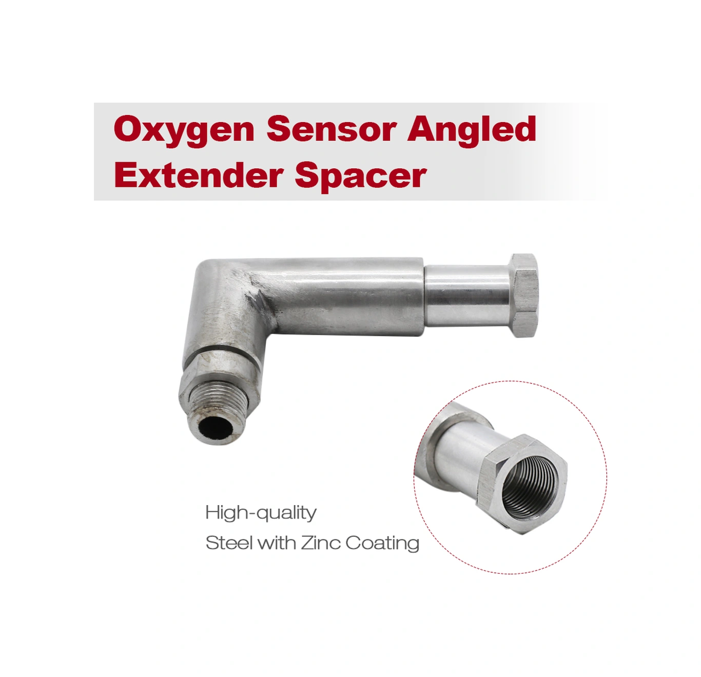 Moveevo Çelikten Zinc Kaplı 90 Derece Oksijen Sensörü Uzatıcı Bağlantı Parçası 1320-o2-extender