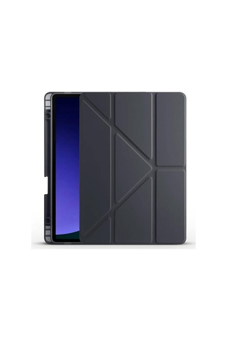 Samsung Galaxy Tab S10 Fe Plus 13.1" Uyumlu Kalem Bölmeli Standlı Tri-folding Tablet Kılıfı Kapaklı Kılıf