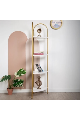 Artemis Gold Metal 4 Katlı Kitaplık Gold