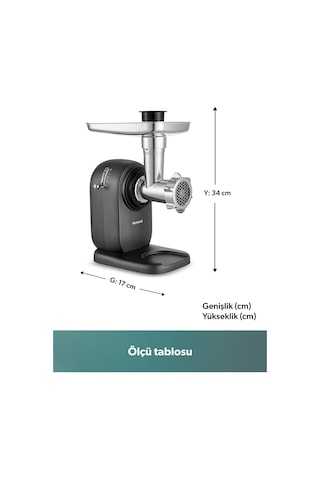 Homend Meatbox 3101H 1200 W Paslanmaz Çelik Kıyma Makinesi