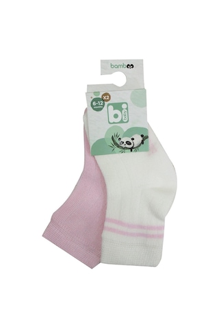 Bibaby Derby Bamboo 2Li Çorap 68386 Ekru Pembe