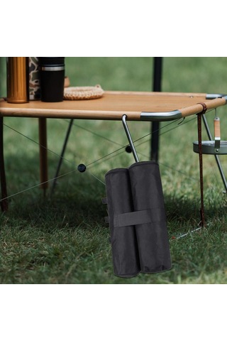 Homyl Gölgelik Kum Torbası Çadır Ağırlıkları Çanta Siyah