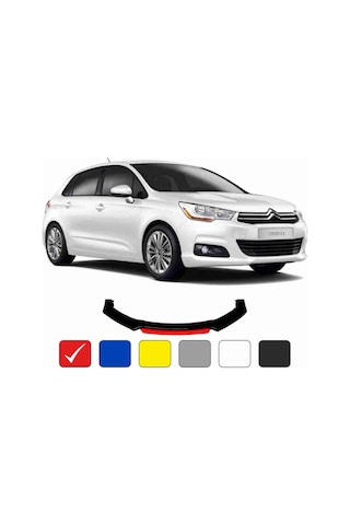 Cıtroen C4 Lip 4 Parça Kırmızı