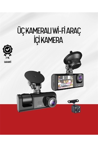 170 Geniş Açı Ön-arka-iç Kamera Seti - Tam Kapsamlı Araç Güvenliği