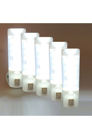 Uzun Led Gece Lambası 0,5W Tasarruflu Işıklı Fişli Düğmeli 5 Adet(503909284) Çok Renkli