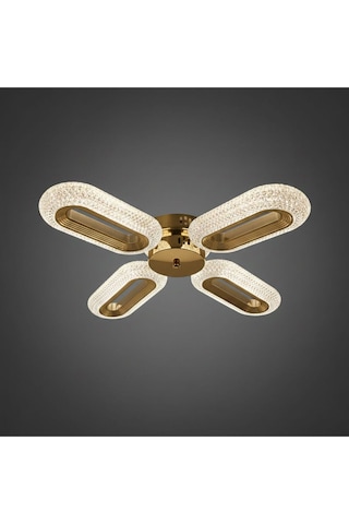 Eclipse Model 4"lü Gold 3 Renk Modu Ledli Modern Tavana Sıfır Salon Mutfak Yatak Odası Led Avize Altın