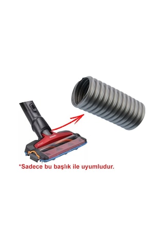Srfn Ticaret Philips Xc 8349 Uyumlu Speedpro Max Şarjlı Dikey Süpürge Emici Başlık Ara Hortumu - 2 Adet