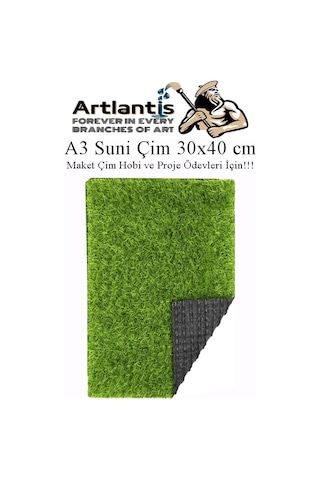 Yapay Çim A3 30x40 Cm 1 Adet A3 Boyutunda Maket Çim Dekorati Yapay Çim Halı Teraryum Suni Çim 30 x 40