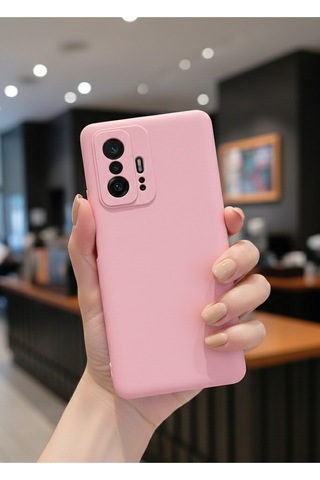 Xiaomi Mi 11t Pro 5g Uyumlu İçi Kadife Kamera Korumalı Renkli Silikon Kılıf
