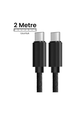 65w 2 Metre Type-c Uzun Hızlı Şarj Data Kablosu Akım Korumalı Kablo Apple Uyumlu iPhone Apple Uyumlu iPad Apple Uyumlu MacBook İçin