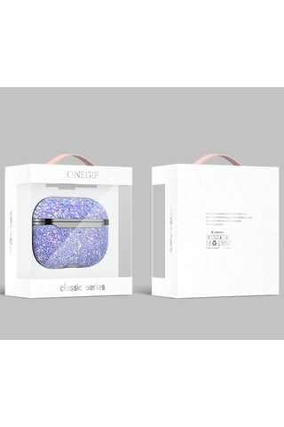 Onegif Apple Uyumlu Airpods Pro 2 nesil Bright Simli Kapak Pembe