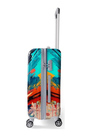 Coral High Renkli Desenli Pc Orta Boy Valiz 60cm 16817 Çok Renkli