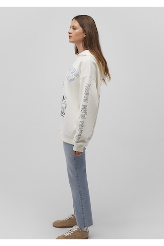 Mavi - Baskılı Kapüşonlu Beyaz Sweatshirt 1s10287-80194 Beyaz