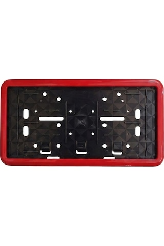 Çerçeveli Dikdörtgen Plakalık Plaka Altlığı Kırmızı 26x17cm 1 Adet