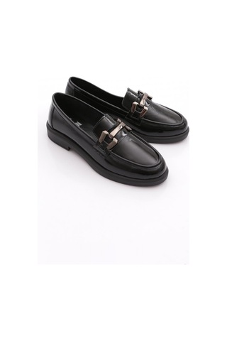 Dgn 2121-yz Kadin Loafer Ayakkabi Siyah Rugan