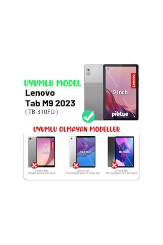 Lenovo Tab M9 Tb310fu Zac30155tr Kılıf Şeffaf Silikon Kılıf + Kalem Arka Kapak