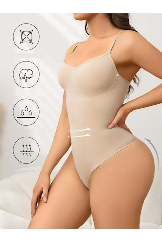Mistirik Mimola Model 3 Bölge Etkili Örmekumaş Yapılı String Body Ten Renk042 Ten