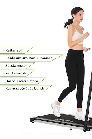 Onetick Sports Bluetoothlu Uzaktan Kumandalı Portatif Yürüme ve Koşu Bantı