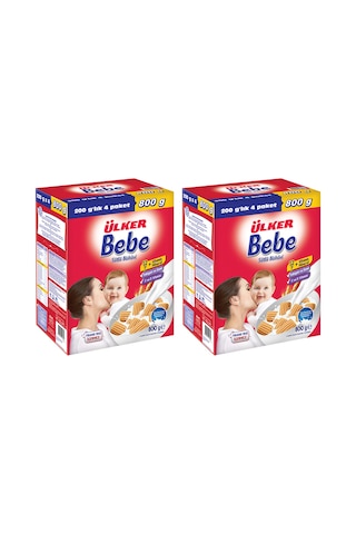 Ülker Bebe Sütlü Bebe Bisküvisi 2 x 800 G Ülker Bebe Sütlü Bebe Bisküvisi 2 x 800 G