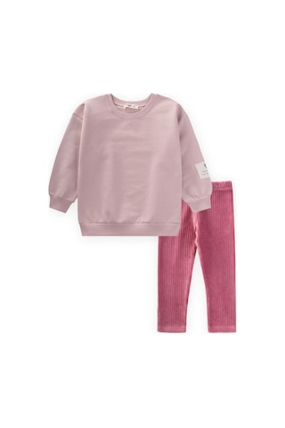 Cigit Sweatshirt Takım 2-10 Yaş Pudra Pembe Pudra
