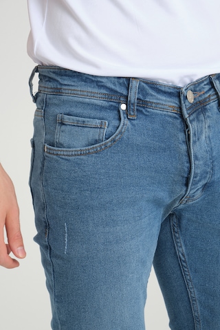 Erkek Skinny Fit Orta Mavi Tırnaklı Skinny Fit Pantolon Orta Mavi