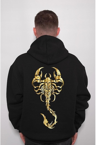Baskwear Akrep Scorpions Zehirli Iğne Sweatshirt Unisex Kapüşonlu Hoodie SIYAH