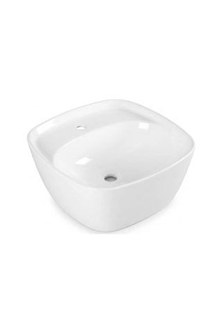 Serel - Batarya Banklı Çanak Lavabo 46x46 Cm Beyaz - 3051txs110h Diğer