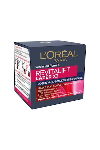 L'Oreal Paris Revitalift Laser X3 Yoğun Gece Kremi 50 ML