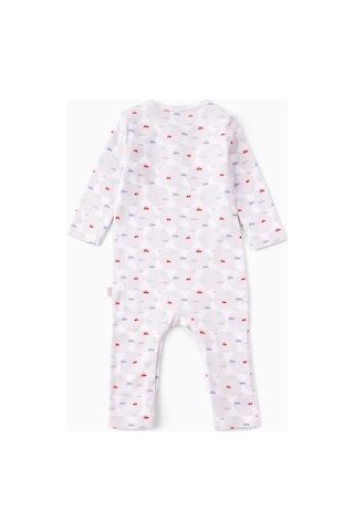 Boumini Bebek Uzun Kollu Çıtçıtlı Tulum Arabalar-gri Gri