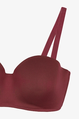 Kadın Dolgusuz Mikro Straplez Sütyen Bordo