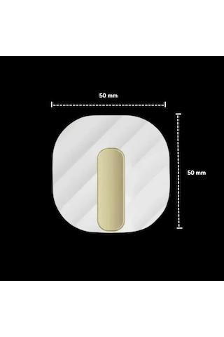 2'li Yapışkanlı Retro Askılık Beyaz Dolap Kapak Kulpu, Duvar Ve Kapı Askısı, Metal Gold Detaylı Askı Beyaz