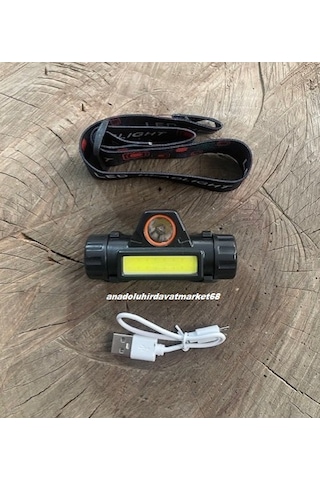 Qmax Kafa Feneri Mıknatıslı Şarjlı Kafa Lambası Kamp Feneri Güçlü Baş Feneri Usb Siyah