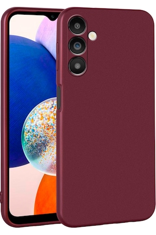 Noktaks - Samsung Galaxy A14 Uyumlu - Kılıf Mat Soft Premier Silikon Kapak - Siyah